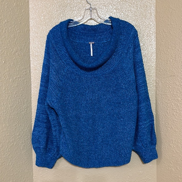 Free People Edessa Off the Shoulder Sweater Sz L - Picture 4 of 5